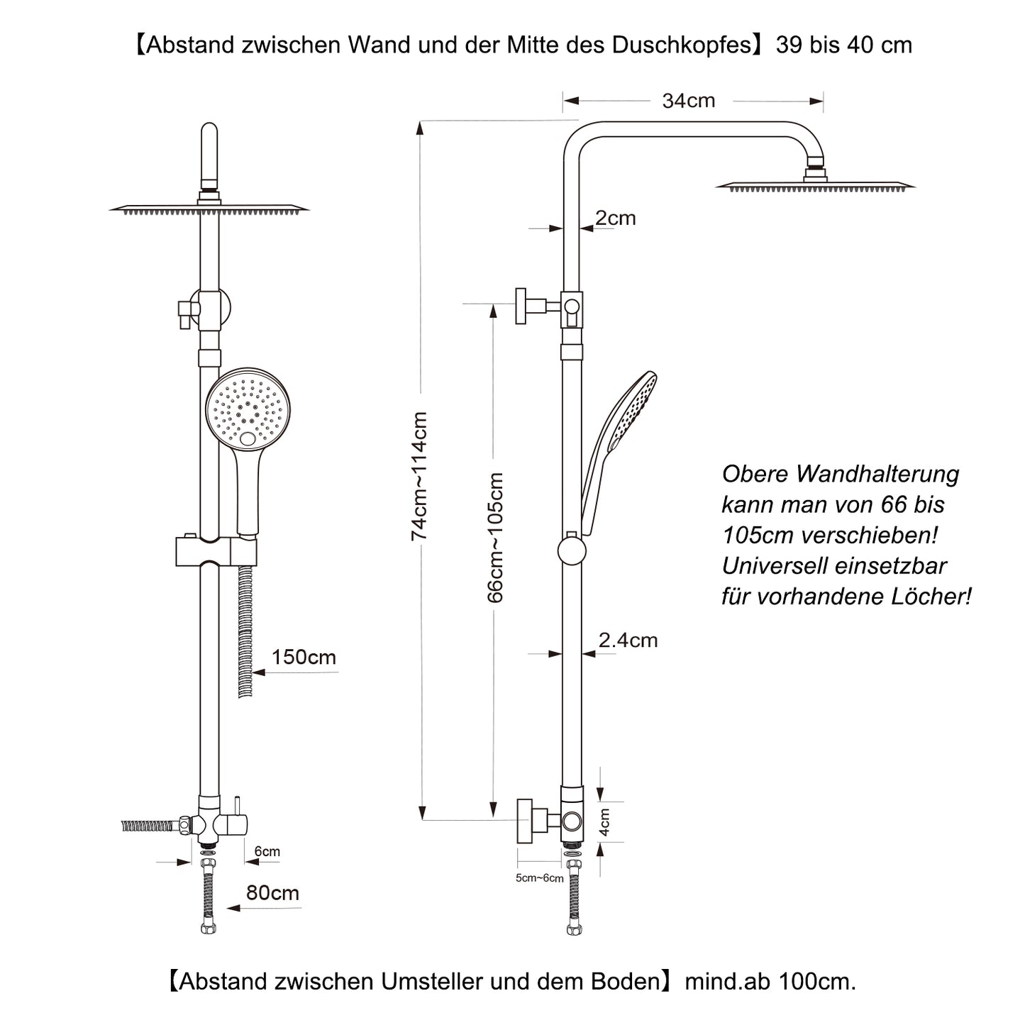 Regendusche Duschsystem