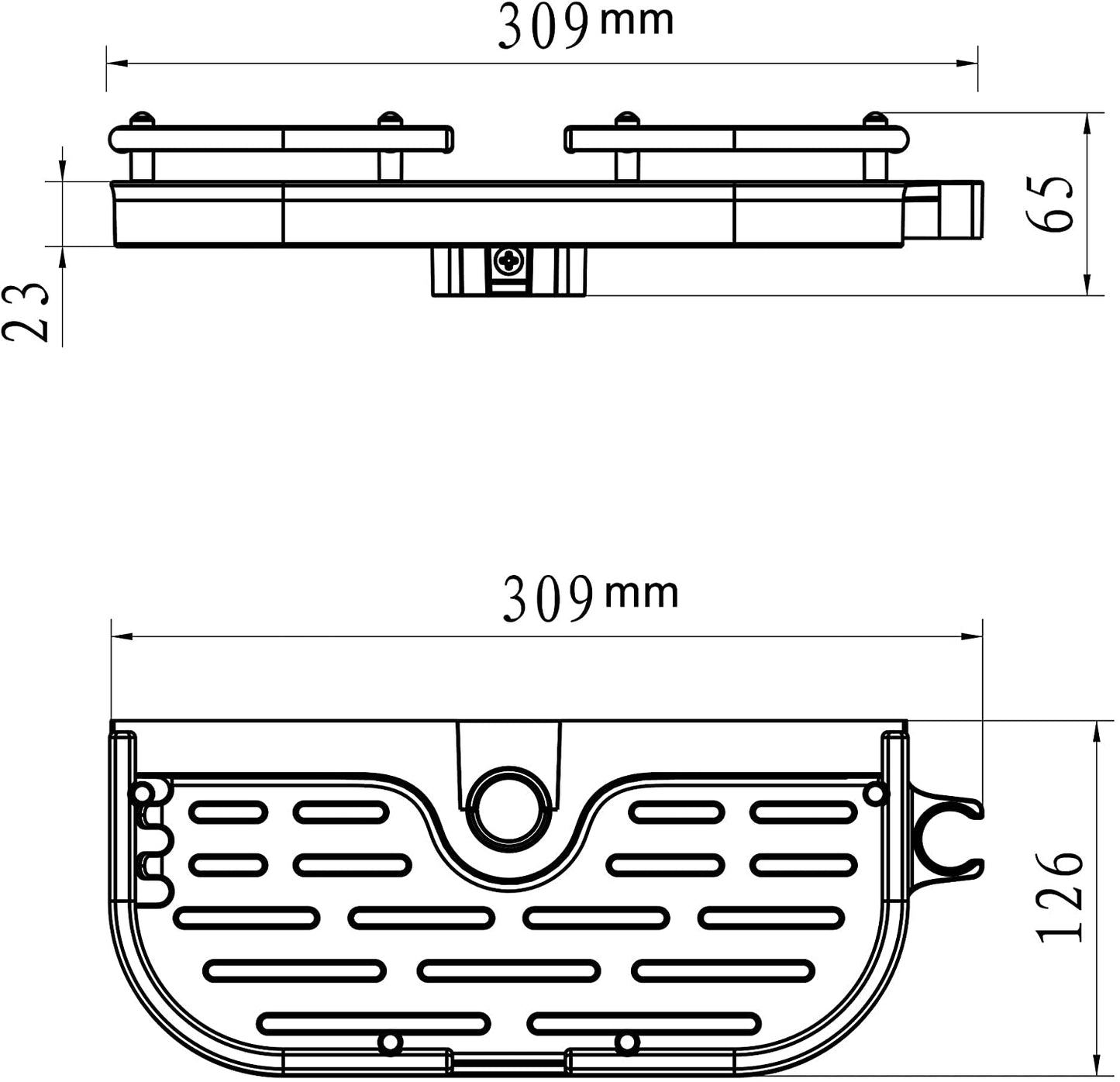 JOHO Duschablage D24mm ohne Bohren Duschregal für Duschstange Duschsäule