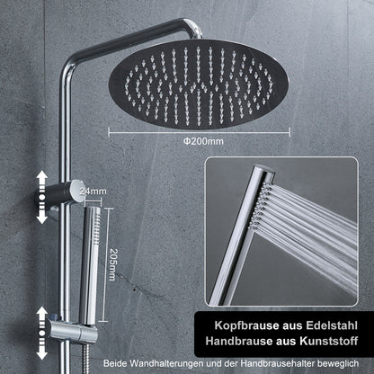 RegenduscheDuschsetDuschsystemmitAblageChromohneDuscharmatur