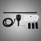 JOHO Duschset Rail Shower kit Der Duschkopf mit hohem Preis-Leistungs-Verhältnis Handbrause Duschstangeset mit Ablage schwarz