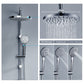 JOHO Duschsystem mit runder Regendusche und Handbrause, Duschset Chrom
