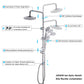 JOHO Duschsystem mit runder Regendusche und Handbrause, Duschset Chrom